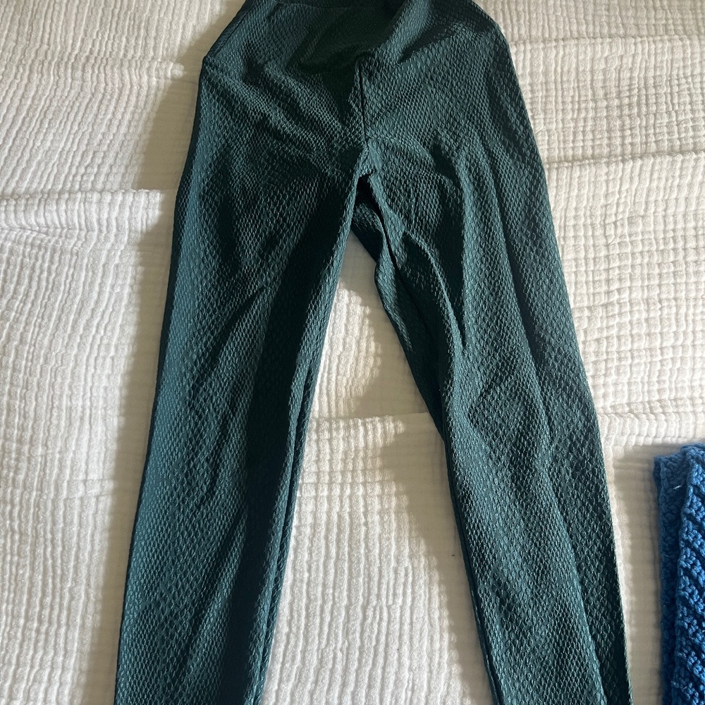 Lanston Sport Teal Snakeskin Leggings Size X-Small